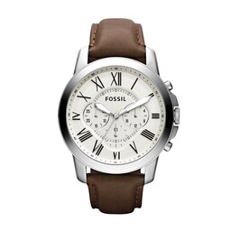 Fossil Karóra Fossil Grant FS4735 Dark Brown/Silver/Steel