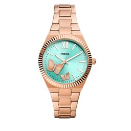 Fossil Ročna ura Fossil Scarlette ES5277 Gold/Blue