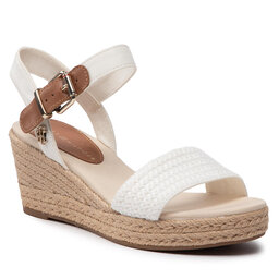 Tommy Hilfiger Alpargatas Tommy Hilfiger Th Textured Low Wedge Sandal FW0FW06555 Ecru YBL