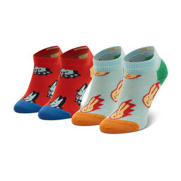 Happy Socks Set 2 para otroških nizkih nogavic Happy Socks KDOB02-4300 Pisana