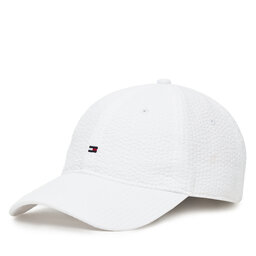 Tommy Hilfiger Șapcă Tommy Hilfiger Flag Seersucker 6 Panel AM0AM13427 Alb