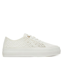 Tommy Hilfiger Sneakers Tommy Hilfiger Vulc Embroidered Sneaker FW0FW08685 Alb