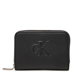 Calvin Klein Jeans Μικρό Πορτοφόλι Γυναικείο Calvin Klein Jeans Sculpted Med Flap Zip Around LV04K1004G Μαύρο