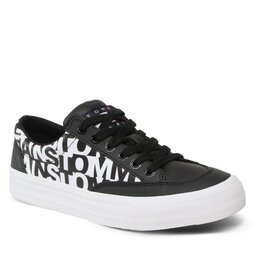 

Снікерcи Tommy Jeans Leather Logo Print EM0EM01129 Black BDS, Чорний
