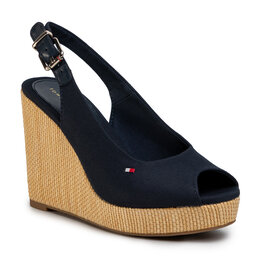 Tommy Hilfiger Еспадрили Tommy Hilfiger Iconic Elena Sling Back Wedge FW0FW04789 Desert Sky DW5