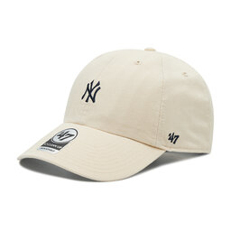 47 Brand Czapka z daszkiem 47 Brand New York Yankees MLB Base Runner Clean Up B-BSRNR17GWS-NT Beżowy