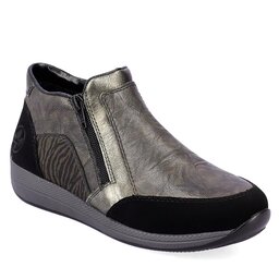 Rieker Μποτάκια Rieker N1152-42 Schwarz / Cenere / Altsilber / Stromboli 42