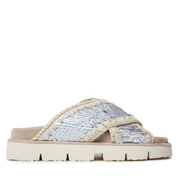 Mou Klapki Mou Criss Cross Bio Bio Sandal Plain SW461000G Biały