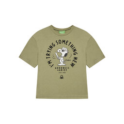 United Colors Of Benetton United Colors Of Benetton T-Shirt 3X1SC10NI Grün Regular Fit