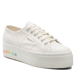 Superga Πάνινα παπούτσια Superga 2790 Platform S7113KW White Avorio/Rainbow