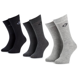 Converse Комплект 3 чифта дълги чорапи мъжки Converse E745H-3010 Черен