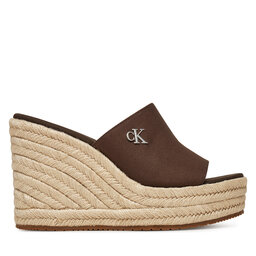 Calvin Klein Natikači Calvin Klein Wedge Rope Slide Mg YW0YW01699 Rjava