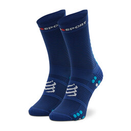 Compressport Calcetines altos unisex Compressport Pro Racing Socks V4.0 Run High XU00046B_533 Sodalite/Fluo Blue