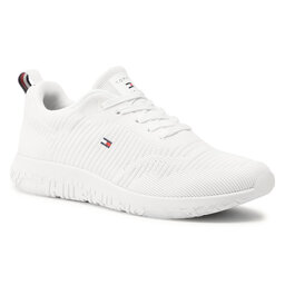 Tommy Hilfiger Snīkeri Tommy Hilfiger Corporate Knit Rib Runner FM0FM02838 White YBR