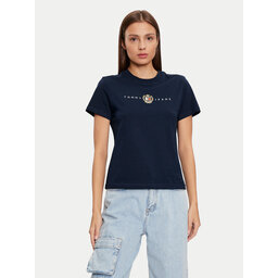 Tommy Jeans Tommy Jeans T-Shirt Crest Linear DW0DW18795 Dunkelblau Regular Fit