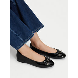 Tommy Hilfiger Ballerinas Tommy Hilfiger Th Charm Patent Ballerina FW0FW09481 Schwarz
