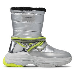 

Ботильйони Calvin Klein Jeans Chunky Laceup Sneakerboot YW0YW00471 Silver 0IM, Срібний