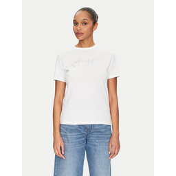 HUGO HUGO Футболка Damacia 50535491 Білий Regular Fit