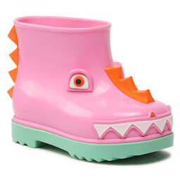 Melissa Guminiai batai Melissa Mini Melissa Rain Boot + Fabula 33676 Green/Pink AF022