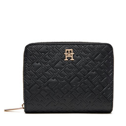 Tommy Hilfiger Cartera Tommy Hilfiger Th Icon Med Za Flap Mono AW0AW17743 Negro
