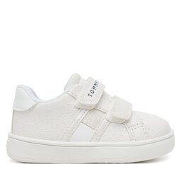 Tommy Hilfiger Sneakersy Tommy Hilfiger Flag Low Cut Velcro Sneaker T1A9-33726-0375 M Biela