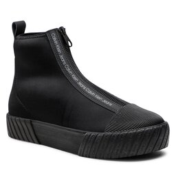 Calvin Klein Jeans Кецове Calvin Klein Jeans Skater Vulcanized Mid Zip YM0YM00487 Triple Black 0GT
