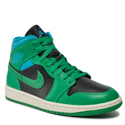 Nike Topánky Nike Air Jordan 1 Mid BQ6472 033 Black/Lucky Green/Aquatone