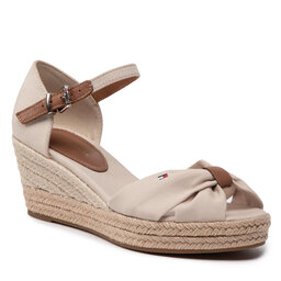 Tommy Hilfiger Espadrillas Tommy Hilfiger Basic Open Toe Mid Wedge FW0FW04785 Classic Beige ACI
