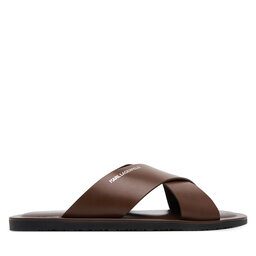 KARL LAGERFELD Παντόφλες KARL LAGERFELD Kastor III KL70214 Καφέ