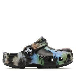 

Шльопанці Crocs Classic Tie Dye Graphic Clog k 205451 Black/Black, Кольоровий