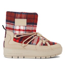Tommy Hilfiger Śniegowce Tommy Hilfiger Tartan Snowboot FW0FW07612 Beżowy