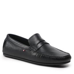 Tommy Hilfiger Mockasiner Tommy Hilfiger Casual Hilfiger Leather Driver FM0FM04446 Black BDS