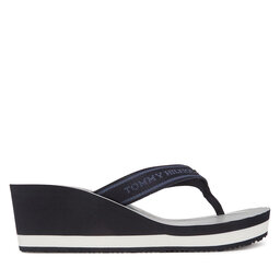 Tommy Hilfiger Čības uz pirksta Tommy Hilfiger Th Stripes Wedge Beach Sandal FW0FW08521 Zils