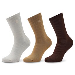 Lauren Ralph Lauren Комплект 3 чифта дълги чорапи дамски Lauren Ralph Lauren 454897513001 Asst