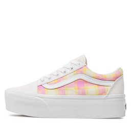 

Кросівки Vans Old Skool Stac VN0A7Q5MGBX1 Pastel Picnic Pink Plaid, Жовтий