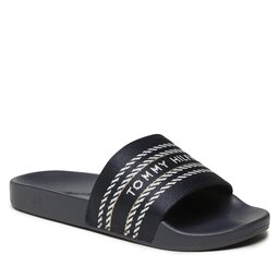 Tommy Hilfiger Šľapky Tommy Hilfiger Webbing Slide FW0FW07153 Space Blue DW6