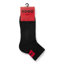 Hugo 2 pares de calcetines cortos para hombre Hugo 50491223 Black 1