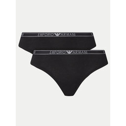 Emporio Armani Underwear Emporio Armani Underwear Σετ 2 τεμάχια στρίνγκ 163333 4F223 00020 Μαύρο