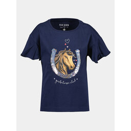 Blue Seven Blue Seven Marškinėliai 702305 X Tamsiai mėlyna Regular Fit