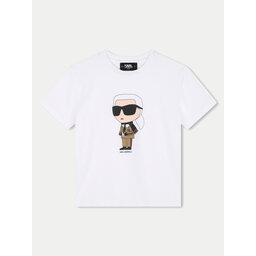 Karl Lagerfeld Kids Karl Lagerfeld Kids Marškinėliai Z30241 D Balta Regular Fit