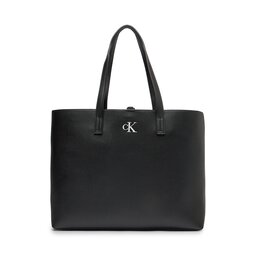 Calvin Klein Jeans Дамска чанта Calvin Klein Jeans Minimal Monogram Slim Tote34 K60K611501 Black BEH