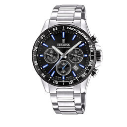 Festina Klocka Festina Timeless Chronograph F20560/5 Silver/Black