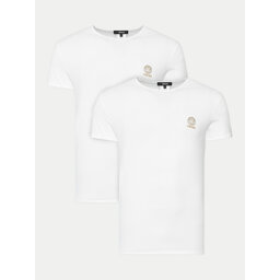 Versace Versace 2 marškinėlių komplektas AU10193 1A10011 Balta Slim Fit