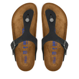 Birkenstock Šlepetės per pirštą Birkenstock Gizeh SFB LENB 1019015 Juoda