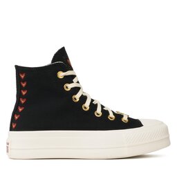 

Кеди Converse Ctas Lift Hi A05138C Black/Egret/Back Ally Brick, Чорний