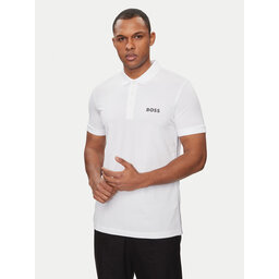 BOSS Boss Polo marškinėliai Paule 50512789 Balta Slim Fit