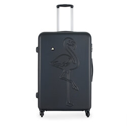 Semi Line Μεγάλη Βαλίτσα Semi Line T5921-3 Μαύρο