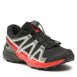 Salomon Trekkingschuhe Salomon Speedcross L47279200 Black/Quiet Shade/High Risk Red