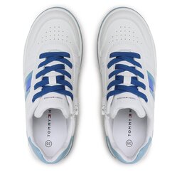 

Снікерcи Tommy Hilfiger Flag Low Cut Lace-Up Sneaker T3X9-32869-1355 S White/Sky Blue/Royal Y254, Білий