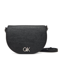 Calvin Klein Borsetta Calvin Klein Ck Hw Crossbody Saddle Bag_Tex K60K613233 Nero